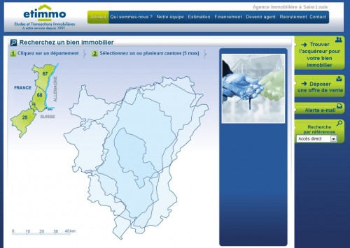 Site internet de l'agence immobilière Etimmo