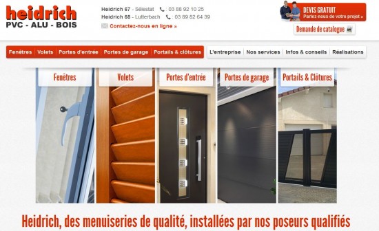 Site web des Menuiseries Heidrich